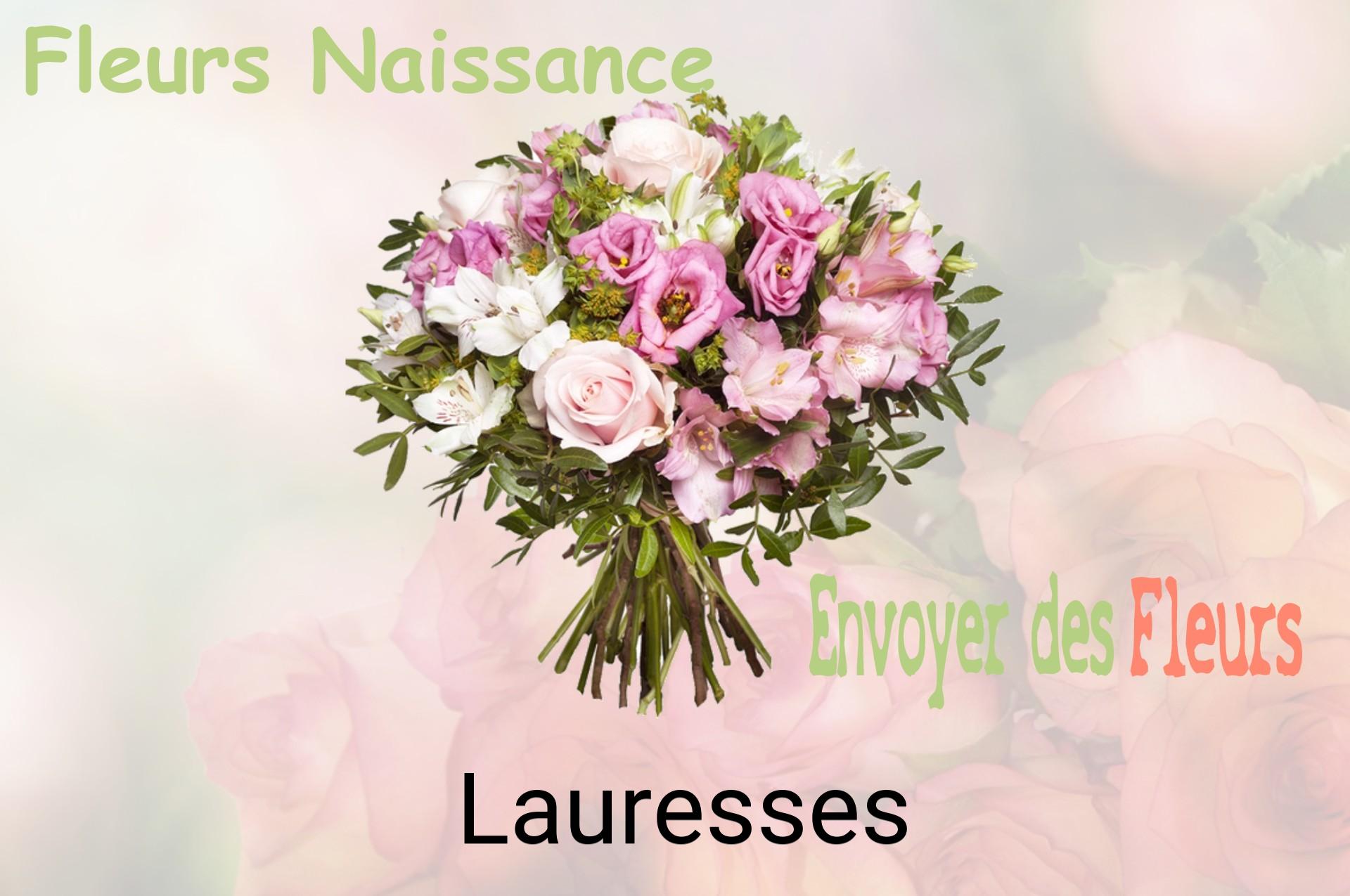 Bouquet de fleurs de naissance livré à Lauresses
